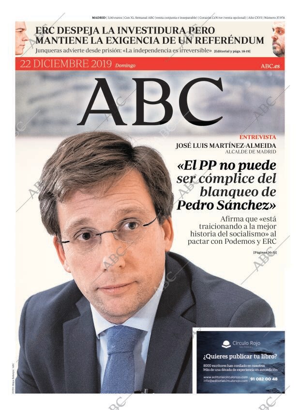 ABC MADRID 22-12-2019 página 1