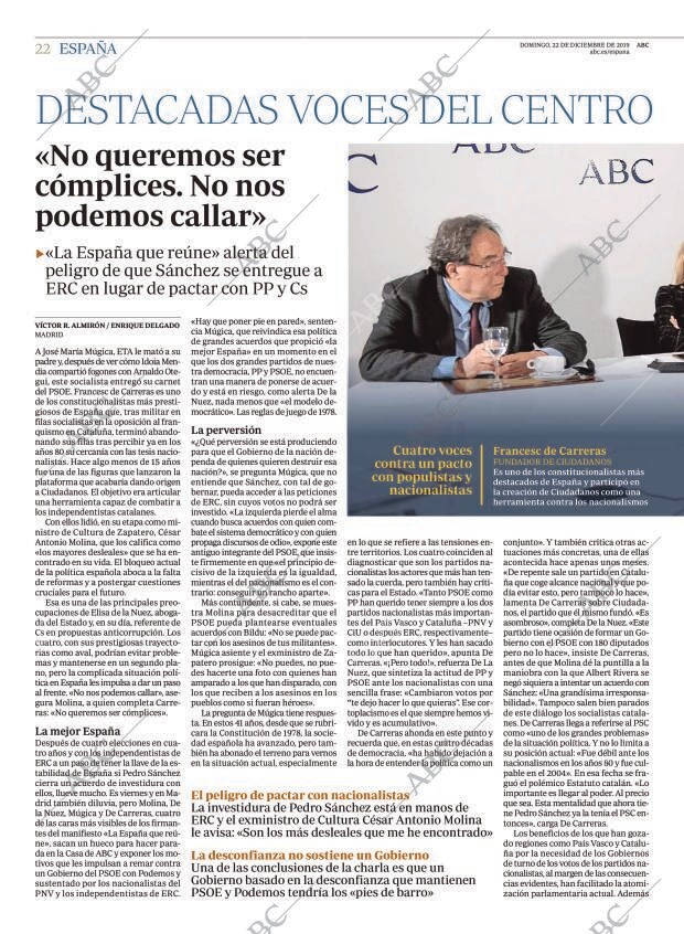 ABC MADRID 22-12-2019 página 22