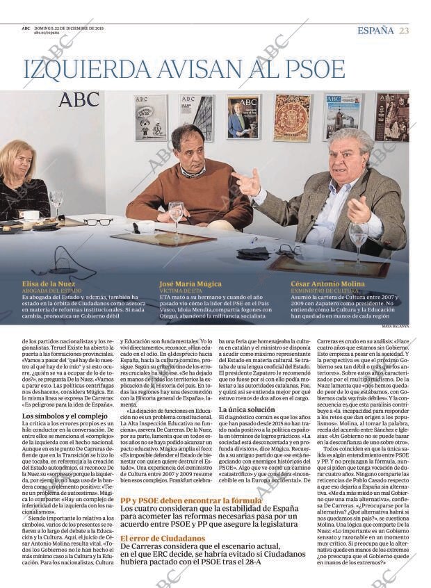 ABC MADRID 22-12-2019 página 23