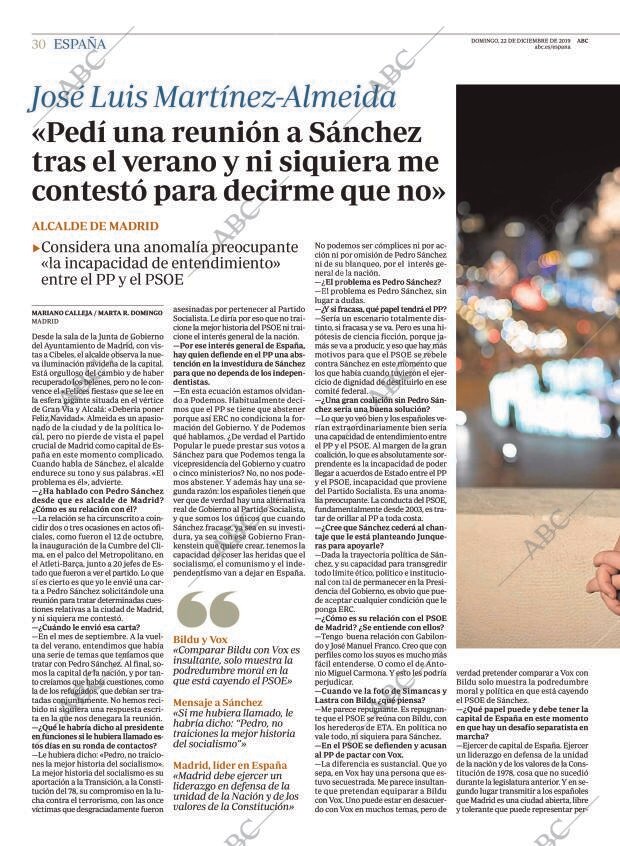 ABC MADRID 22-12-2019 página 30