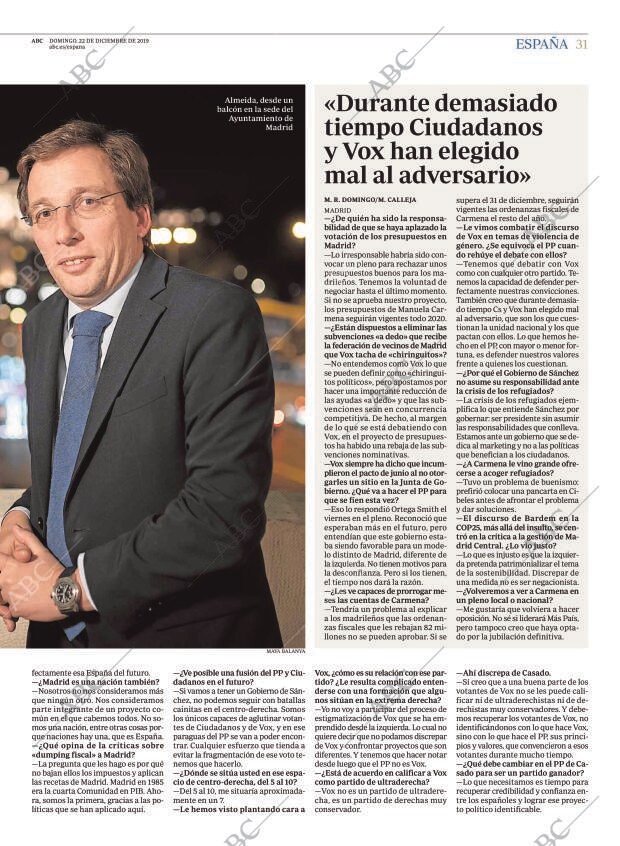ABC MADRID 22-12-2019 página 31