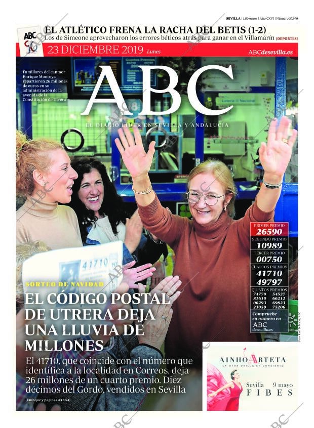 ABC SEVILLA 23-12-2019 página 1