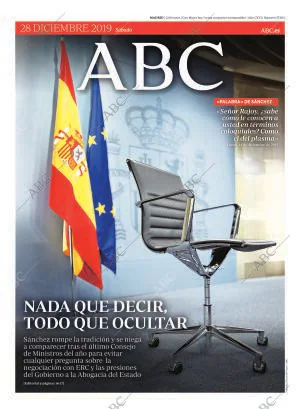 ABC MADRID 28-12-2019 página 1