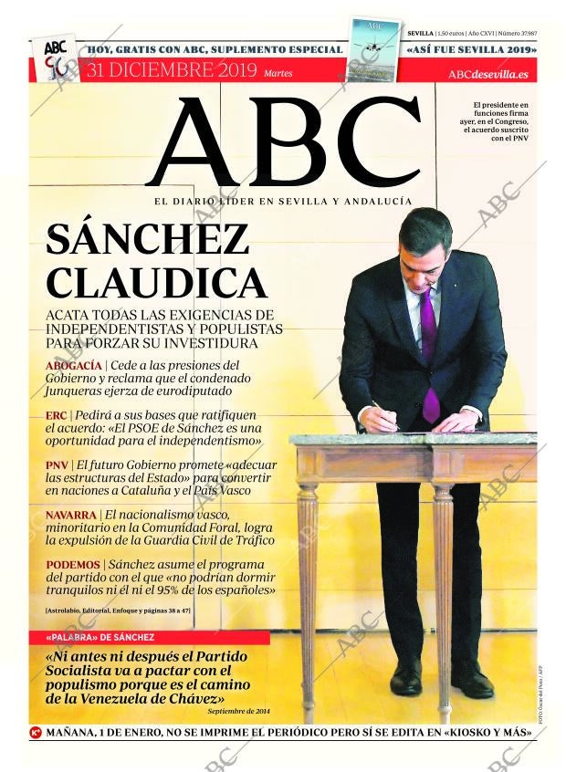 ABC SEVILLA 31-12-2019 página 1