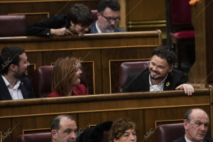 Pleno de Investidura. En la Imagen, Gabriel Rufián