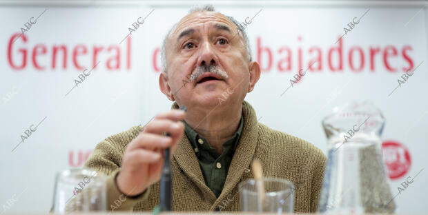 Rueda De Prensa De Pepe Álvarez Secretario General De Ugt Archivo Abc