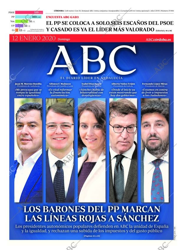ABC CORDOBA 12-01-2020 página 1