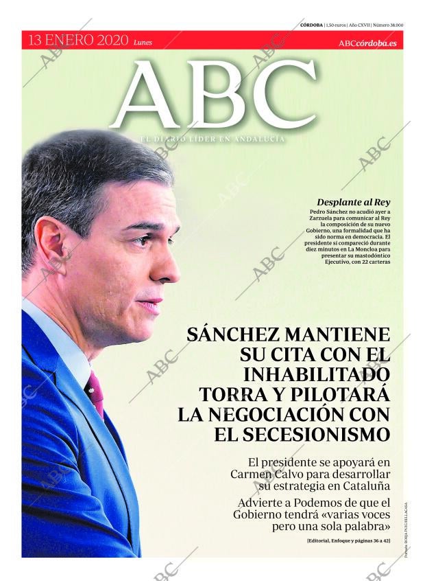 ABC CORDOBA 13-01-2020 página 1