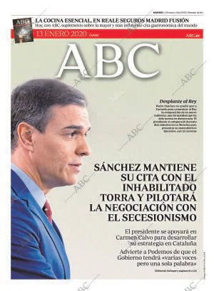 ABC MADRID 13-01-2020 página 1