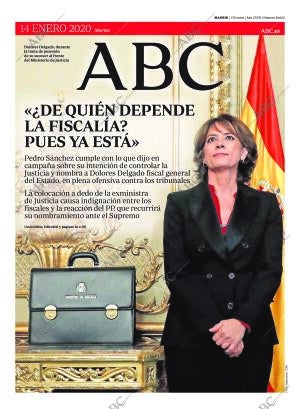 ABC MADRID 14-01-2020 página 1