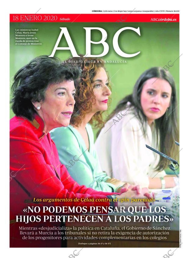 ABC CORDOBA 18-01-2020 página 1