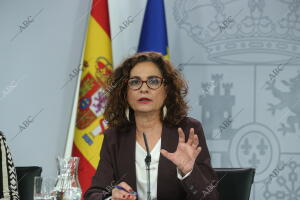 Comparecencia de la portavoz del Gobierno, María Jesús Montero, la...