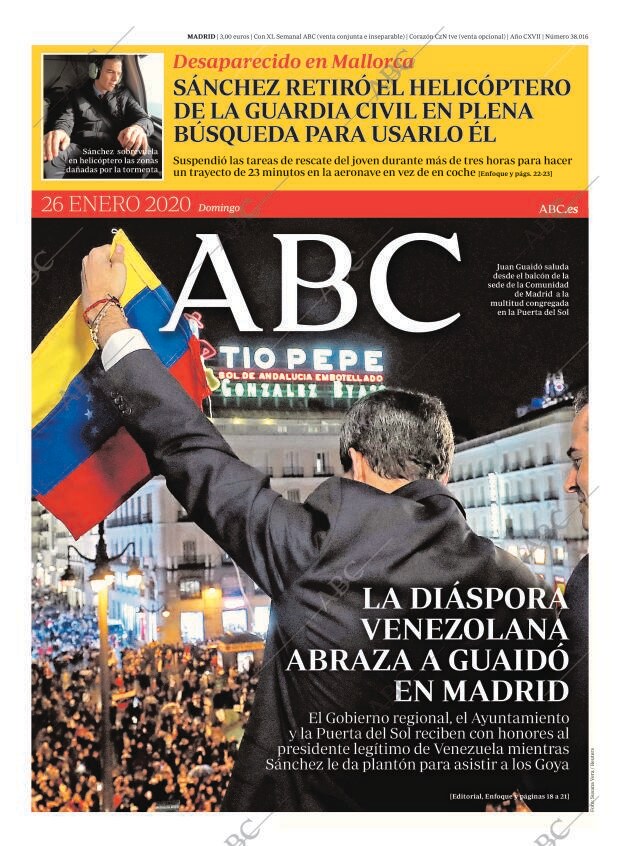 ABC MADRID 26-01-2020 página 1