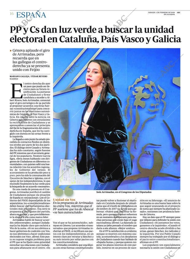 ABC MADRID 01-02-2020 página 16