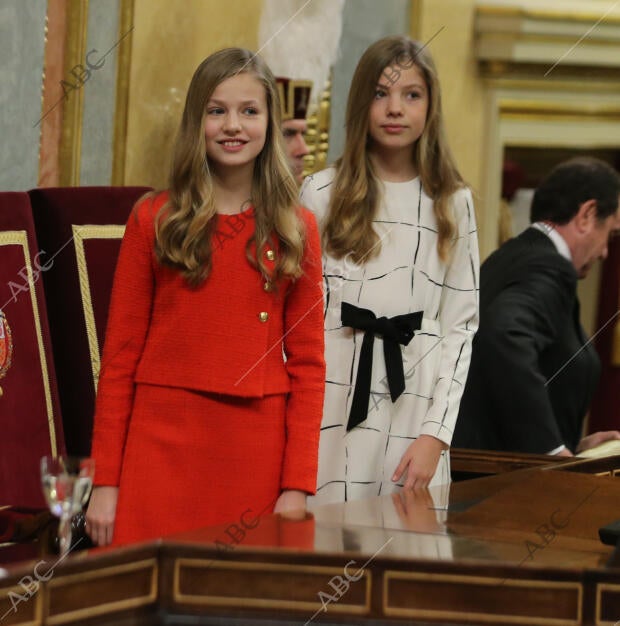 Solemne apertura de la XIV Legislatura presidida por SS.MM. los Ryes, Felipe VI...