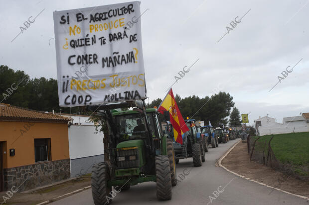 Un millar de tractores cortaron la circulación en la A-92 y A-45 contra los...