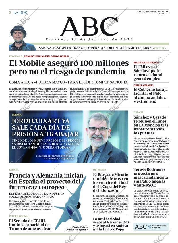 ABC MADRID 14-02-2020 página 2