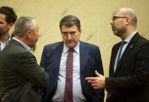 En la imagen, Aitor Esteban, Genís Boadellas y Joan Baldovi