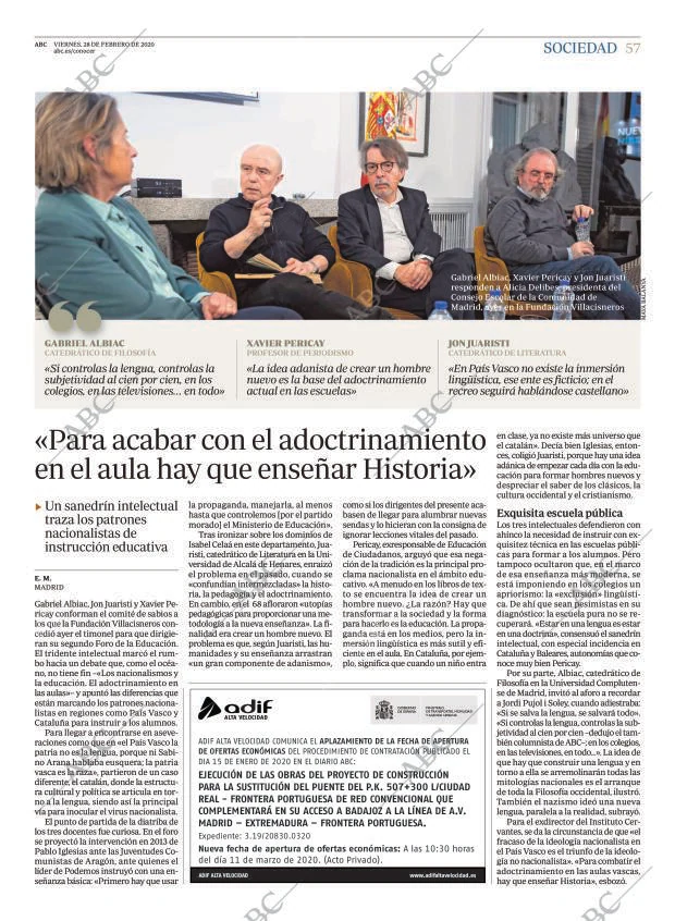 ABC MADRID 28-02-2020 página 57