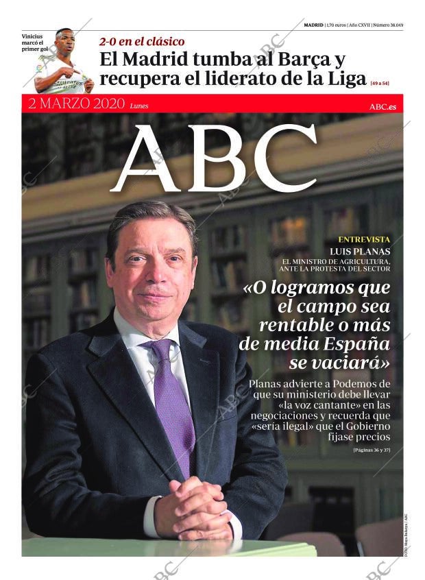 ABC MADRID 02-03-2020 página 1