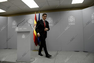 El ministro de Sanidad, Salvador Illa, y el director de CCAES, Fernando Simón,...