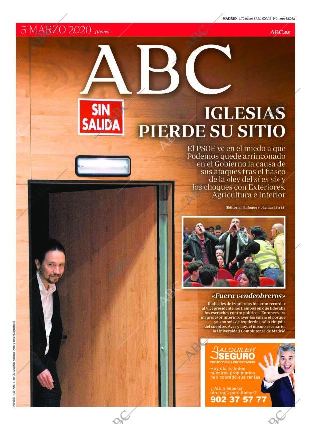 ABC MADRID 05-03-2020 página 1