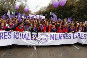 Plaza de Cibeles y alrededores. Manifestación feminista del 8M