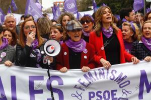 Plaza de Cibeles y alrededores. Manifestación feminista del 8M