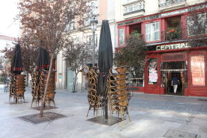 En la imagen, en el centro de Madrid, Plaza del Ángel