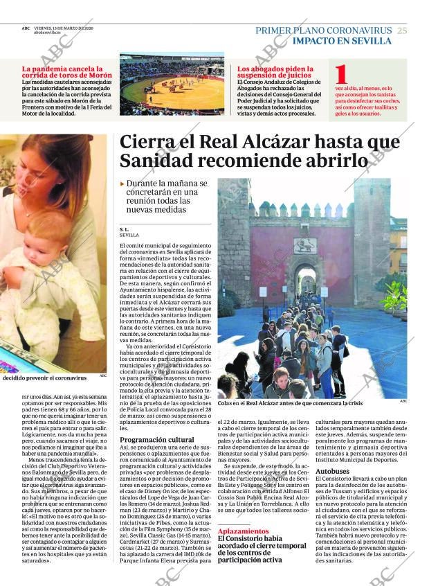 ABC SEVILLA 13-03-2020 página 25
