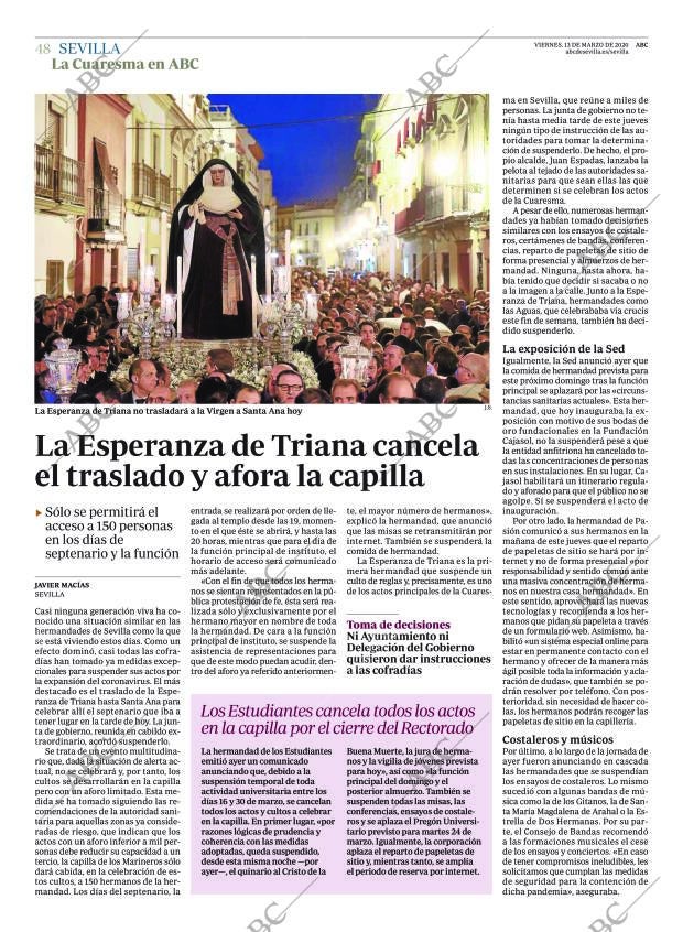 ABC SEVILLA 13-03-2020 página 48