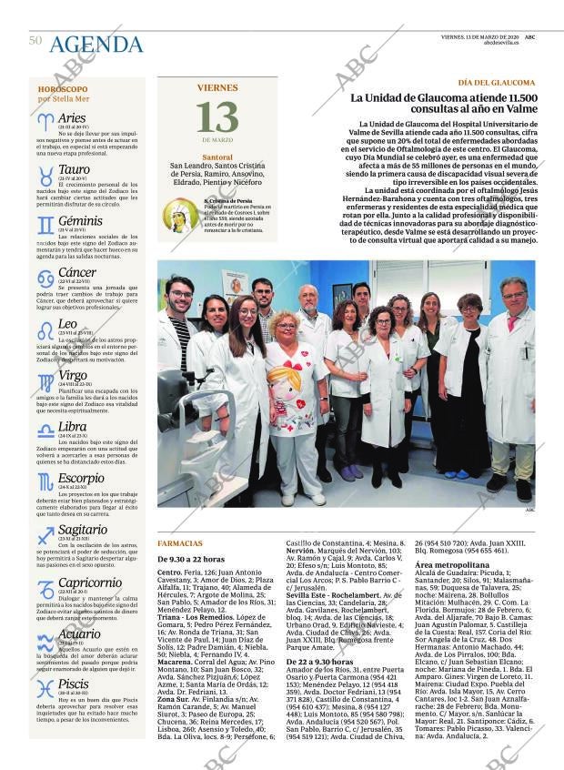 ABC SEVILLA 13-03-2020 página 50