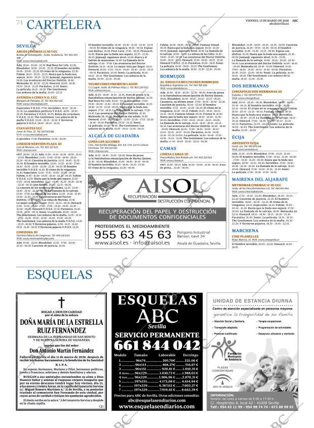 ABC SEVILLA 13-03-2020 página 74