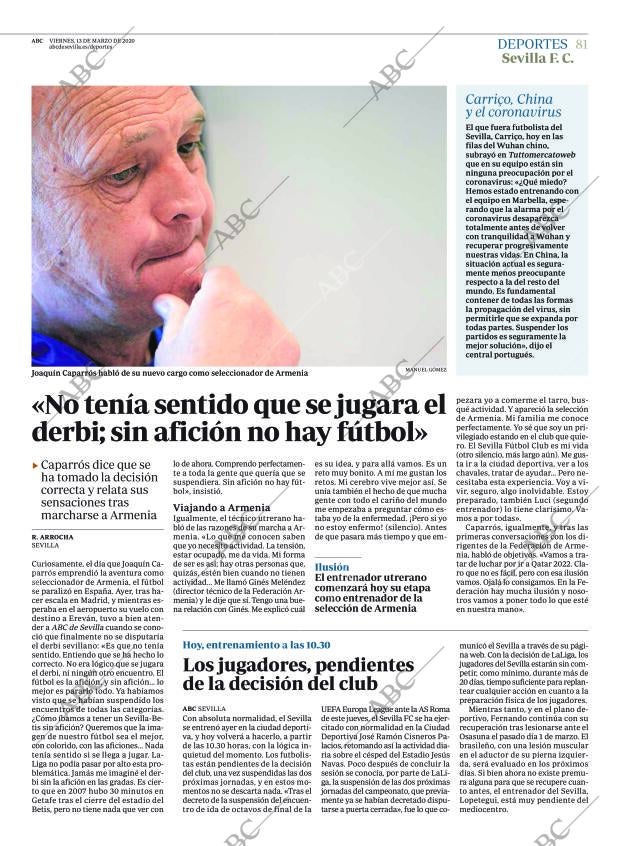 ABC SEVILLA 13-03-2020 página 81