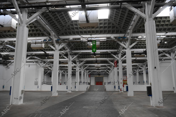Espacio del pabellón de la Fira de Barcelona, donde el ejército va a montar un...