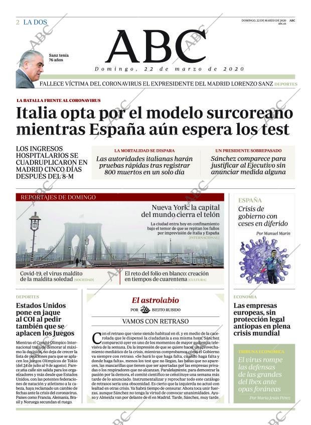 ABC MADRID 22-03-2020 página 2