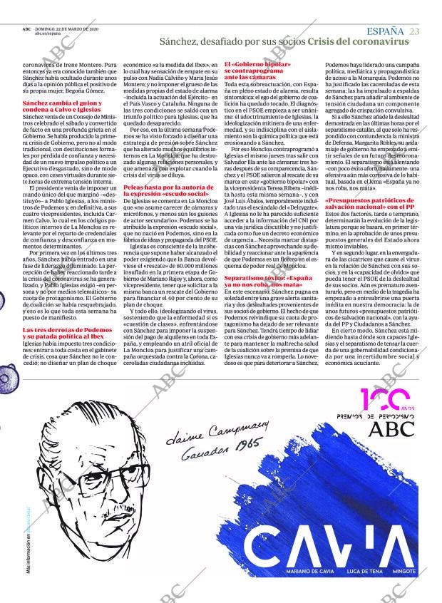 ABC MADRID 22-03-2020 página 23