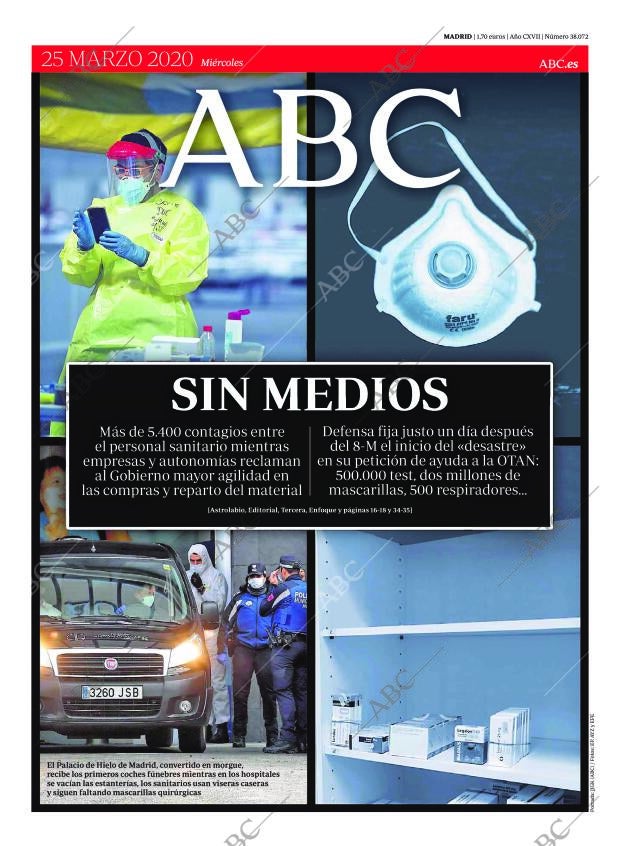 ABC MADRID 25-03-2020 página 1