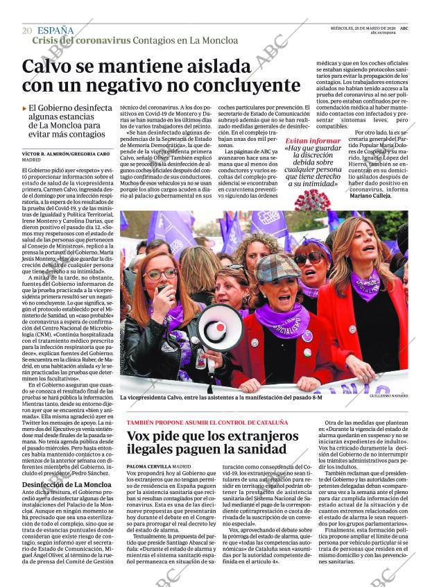 ABC MADRID 25-03-2020 página 20
