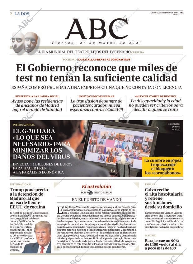 ABC MADRID 27-03-2020 página 2