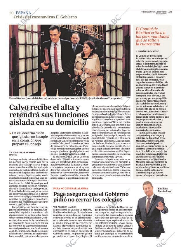 ABC MADRID 27-03-2020 página 20