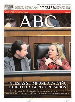 ABC MADRID 28-03-2020 página 1