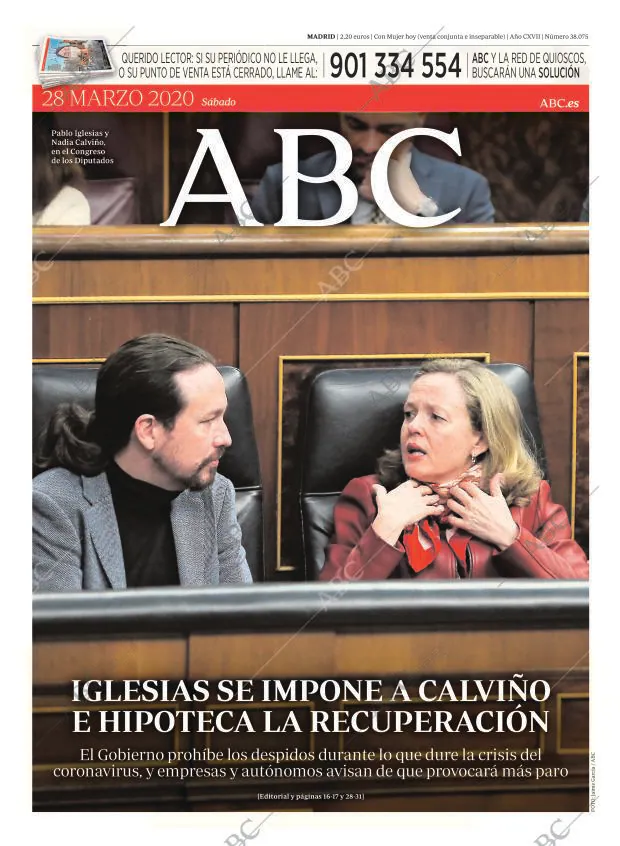 ABC MADRID 28-03-2020 página 1