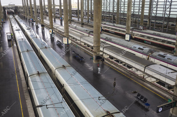 Debido a la alerta por la pandemia del coronavirus, el tráfico de trenes y los...