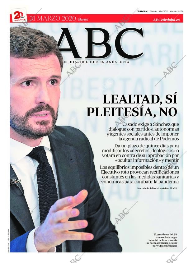 ABC CORDOBA 31-03-2020 página 1