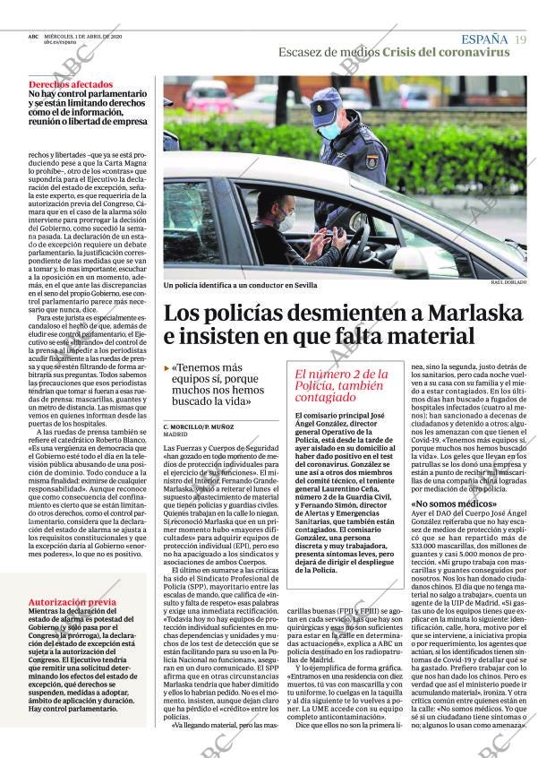 ABC MADRID 01-04-2020 página 19