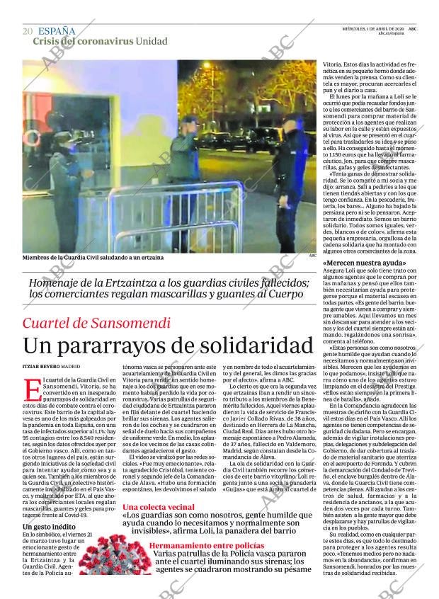 ABC MADRID 01-04-2020 página 20