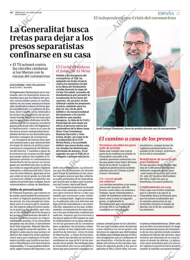 ABC MADRID 01-04-2020 página 21