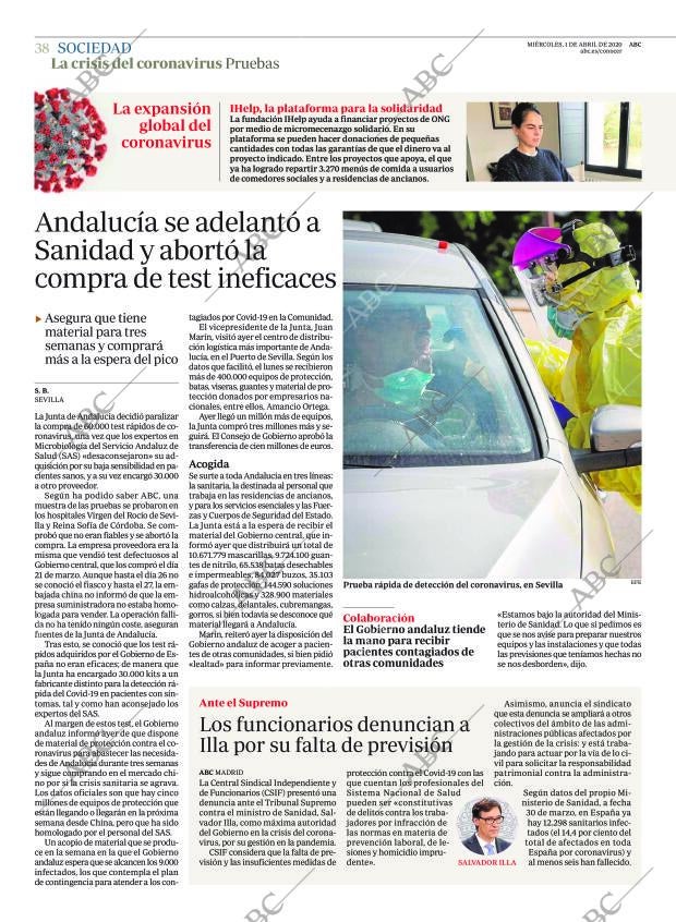 ABC MADRID 01-04-2020 página 38