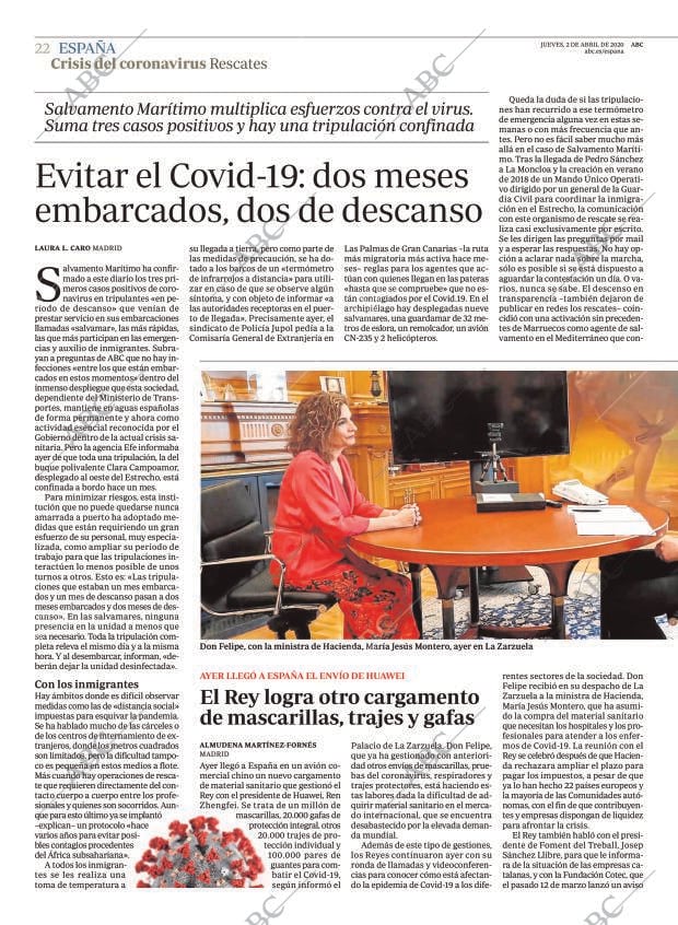 ABC MADRID 02-04-2020 página 22